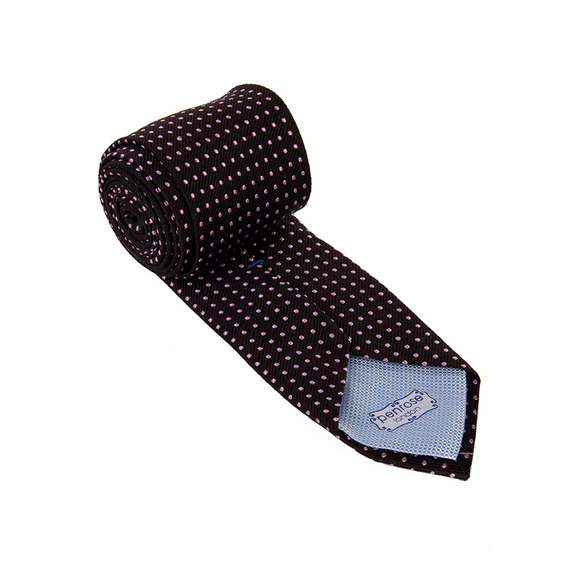 PENROSE BLACK, PINK CLASSIC TIE | MENS - Picture 2 of 4